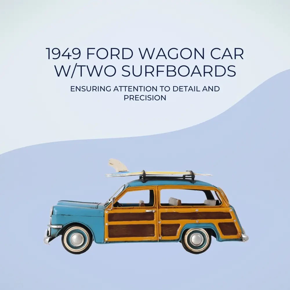 1949 Ford Wagon Car W/Two Surfboards Model