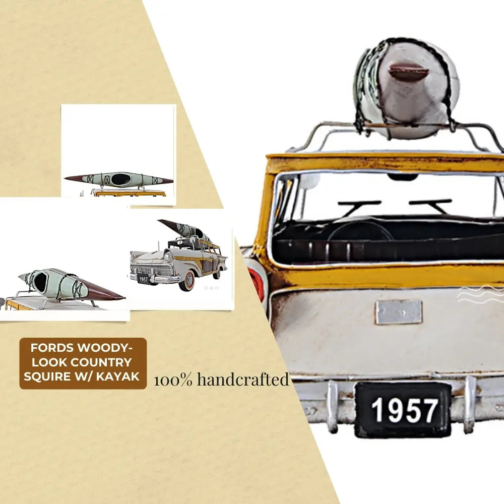 Fords Woody-Look Country Squire W/ Kayak Model