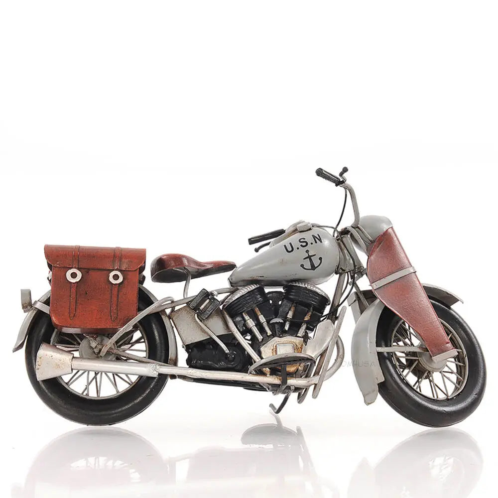 1942 Indian Model 741 Grey Motorcycle 1:7