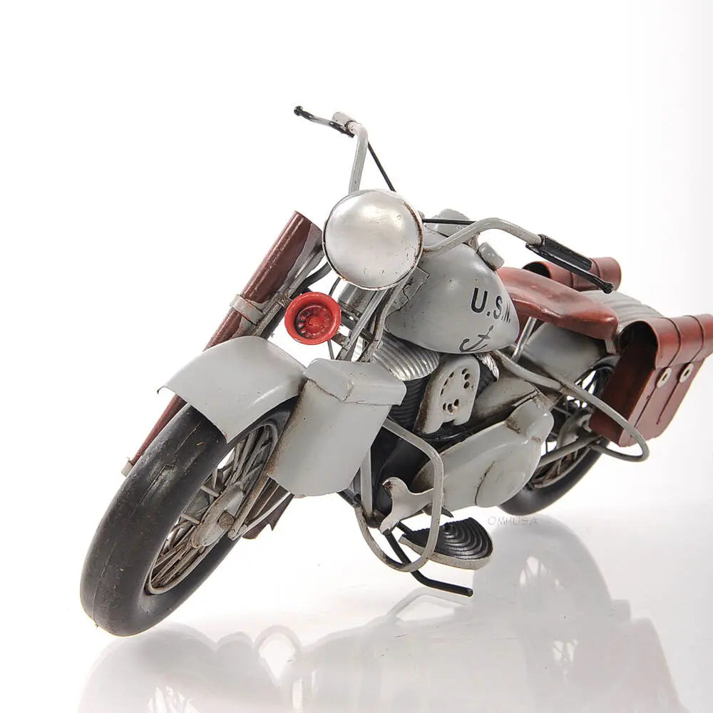 1942 Indian Model 741 Grey Motorcycle 1:7