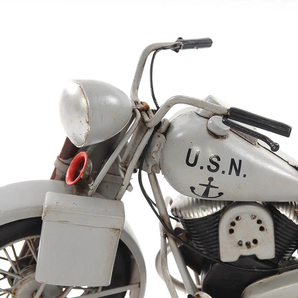 1942 Indian Model 741 Grey Motorcycle 1:7