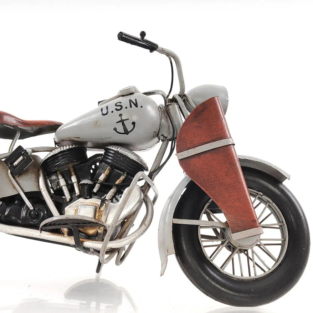 1942 Indian Model 741 Grey Motorcycle 1:7