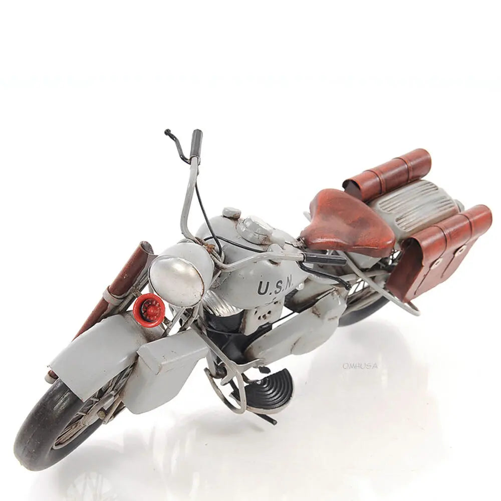 1942 Indian Model 741 Grey Motorcycle 1:7