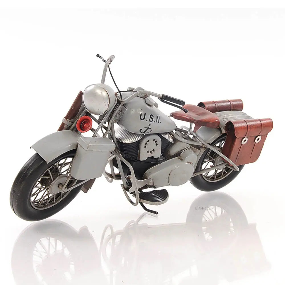 1942 Indian Model 741 Grey Motorcycle 1:7