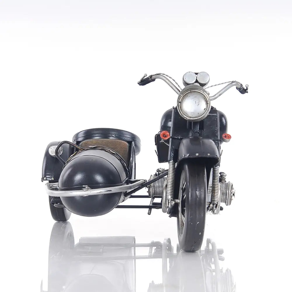 Black Vintage Motorcycle Model