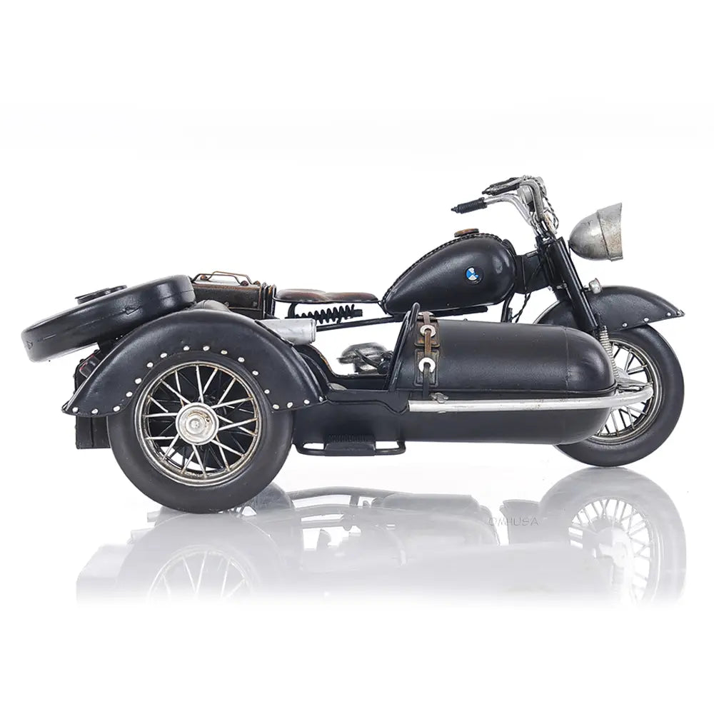 Black Vintage Motorcycle Model