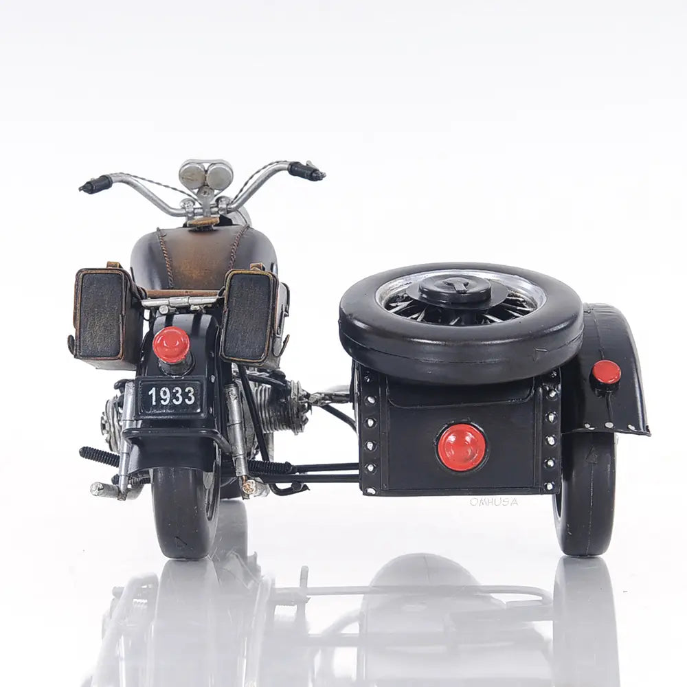Black Vintage Motorcycle Model