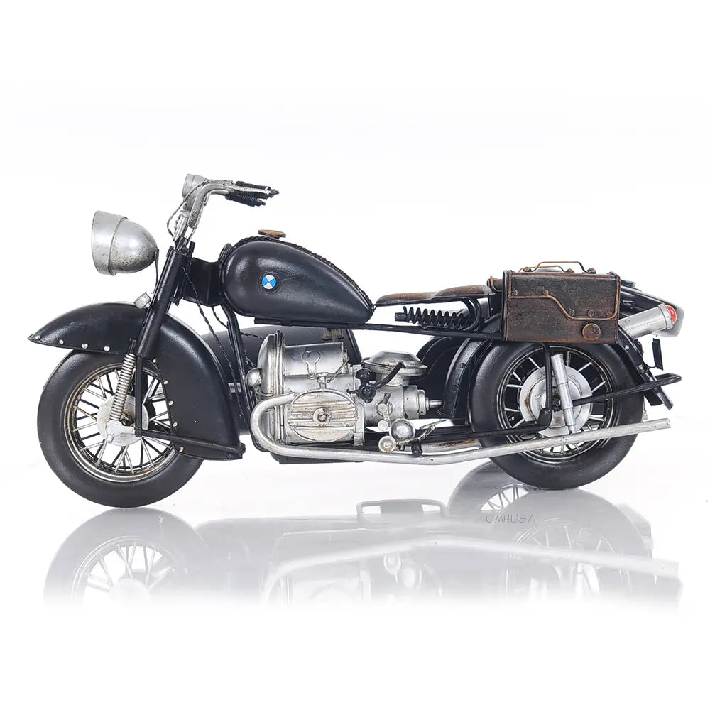 Black Vintage Motorcycle Model