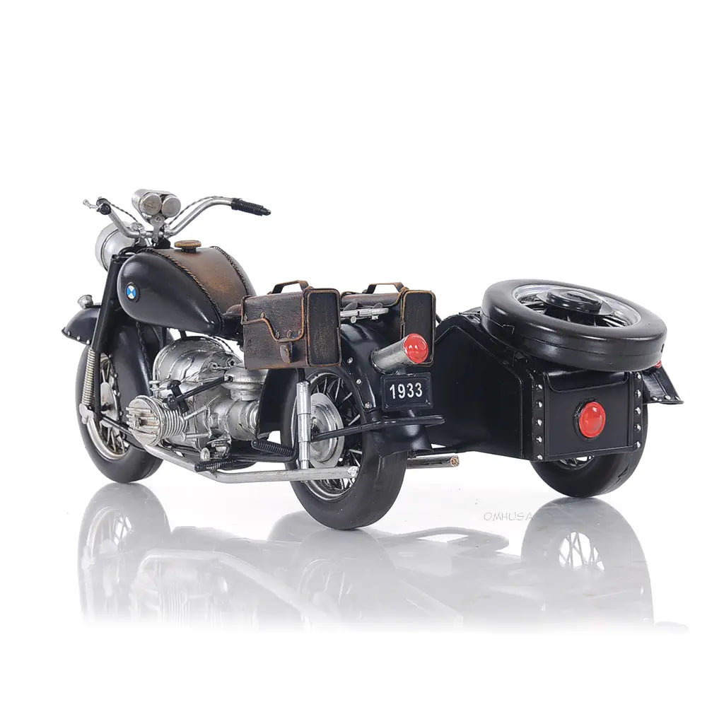 Black Vintage Motorcycle Model