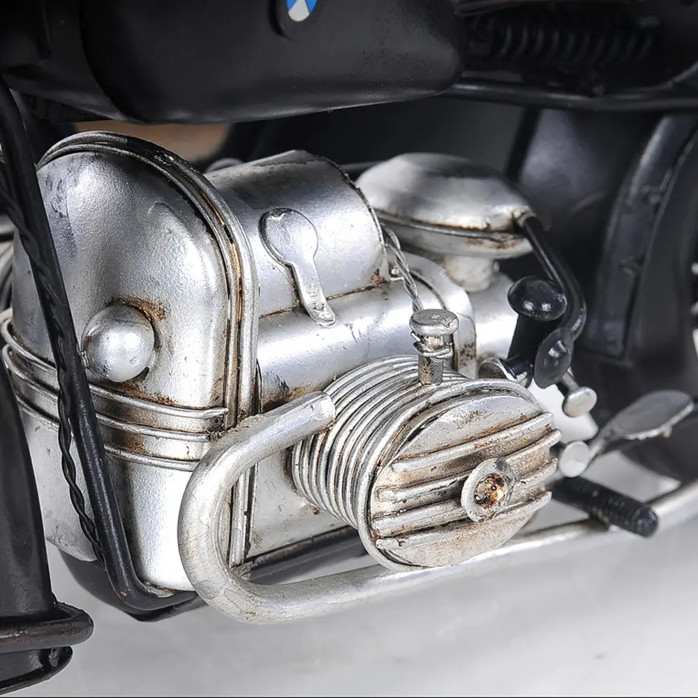 Black Vintage Motorcycle Model