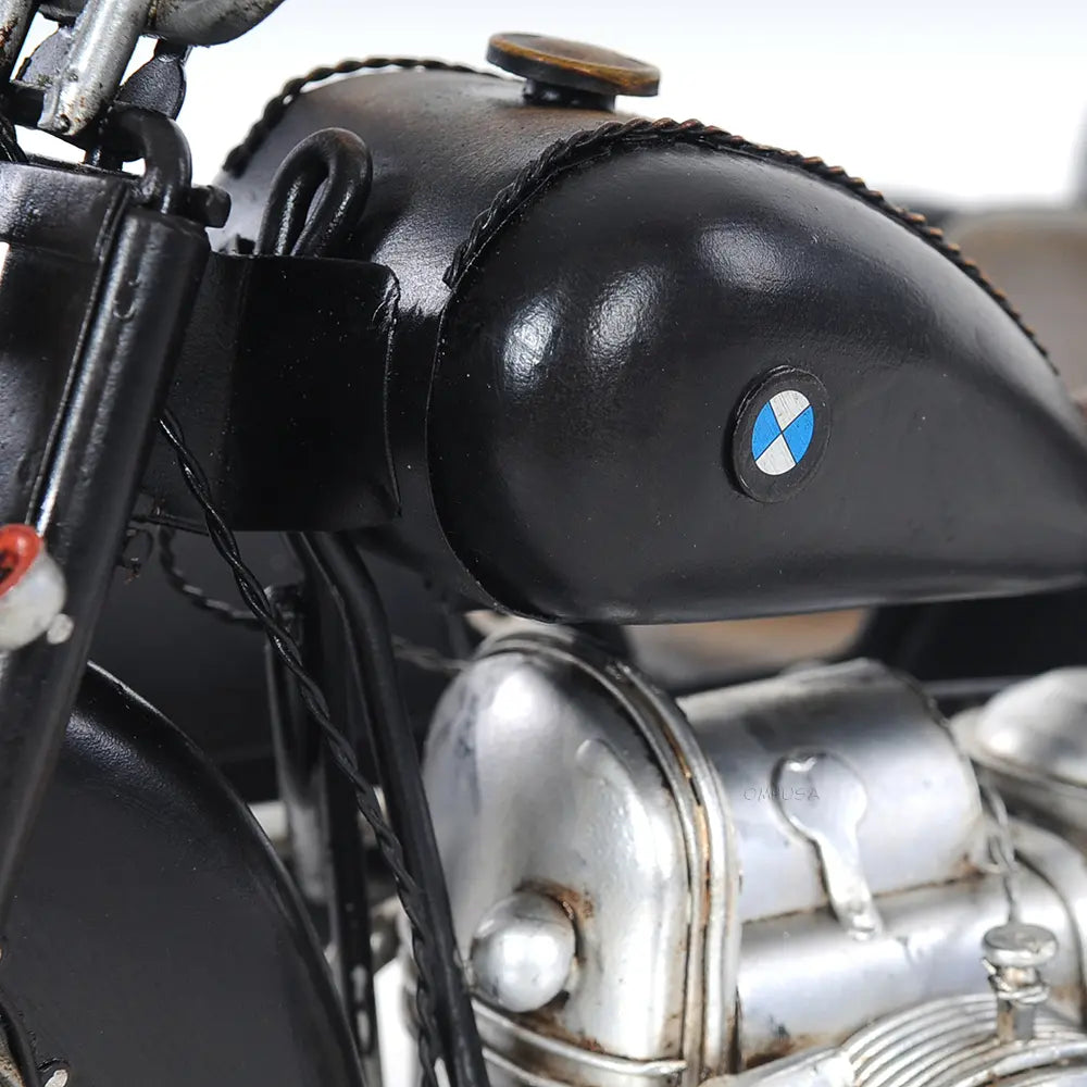 Black Vintage Motorcycle Model
