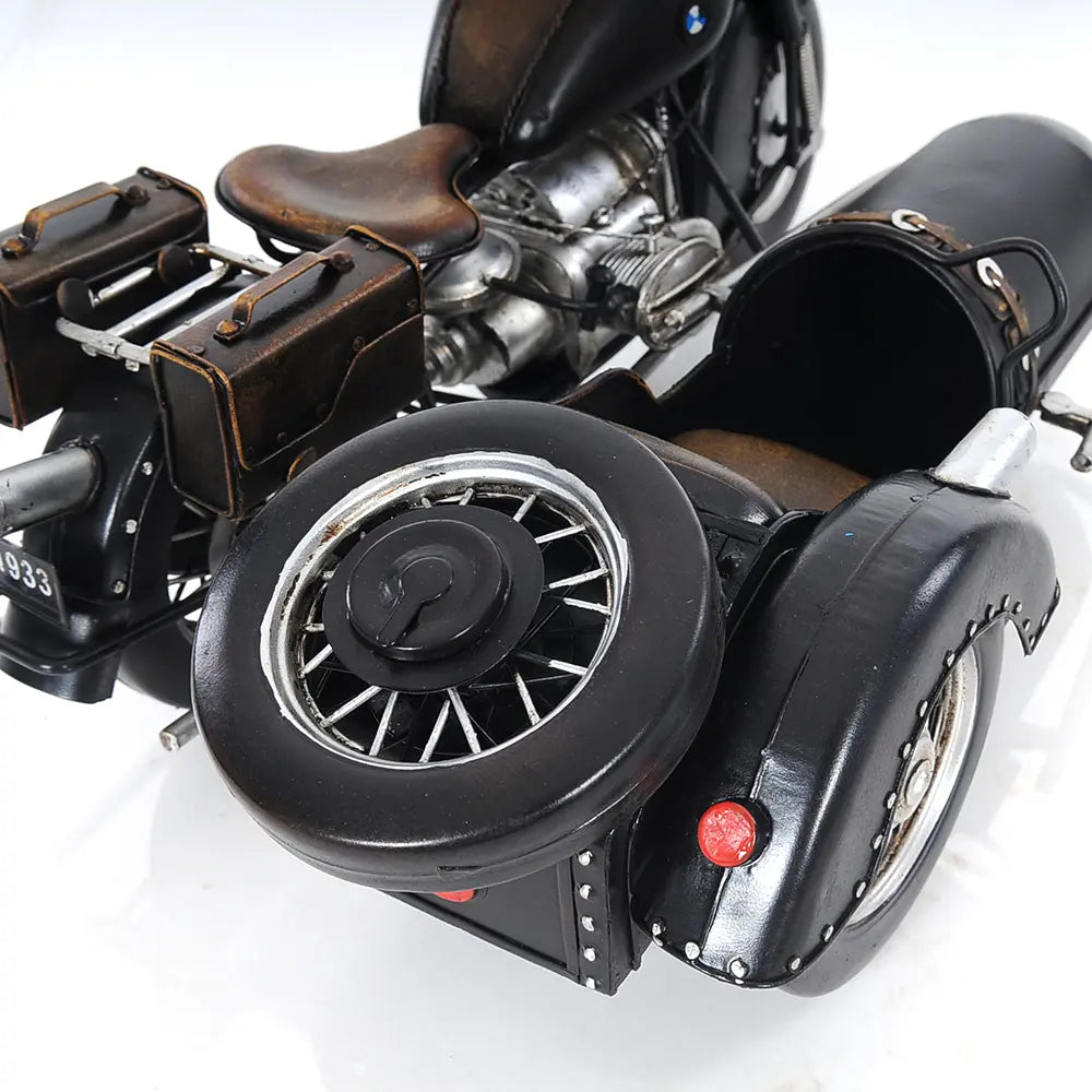 Black Vintage Motorcycle Model