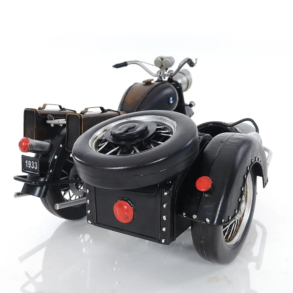 Black Vintage Motorcycle Model