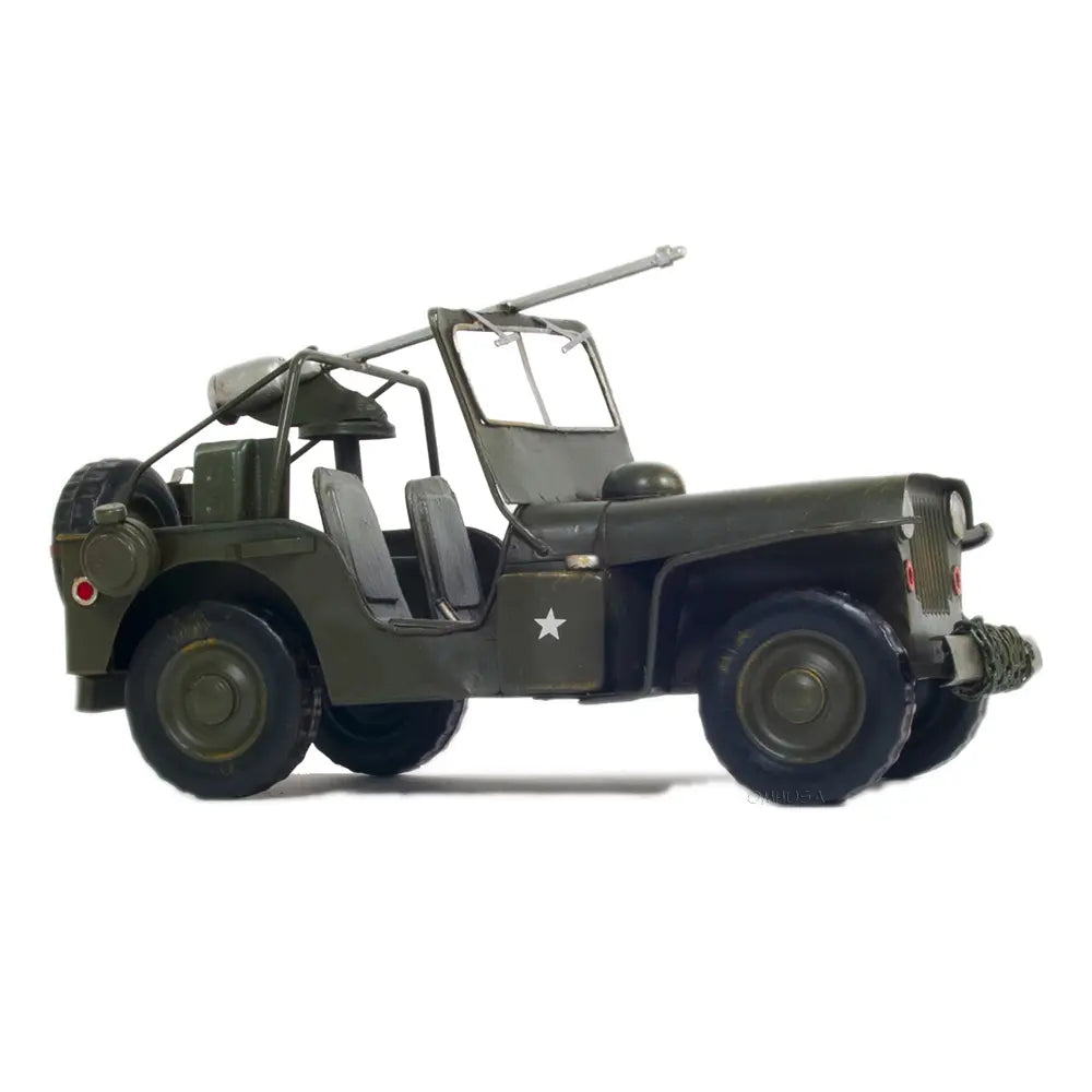 Model 1941 Willys MB Overland Jeep Green Metal Handmade