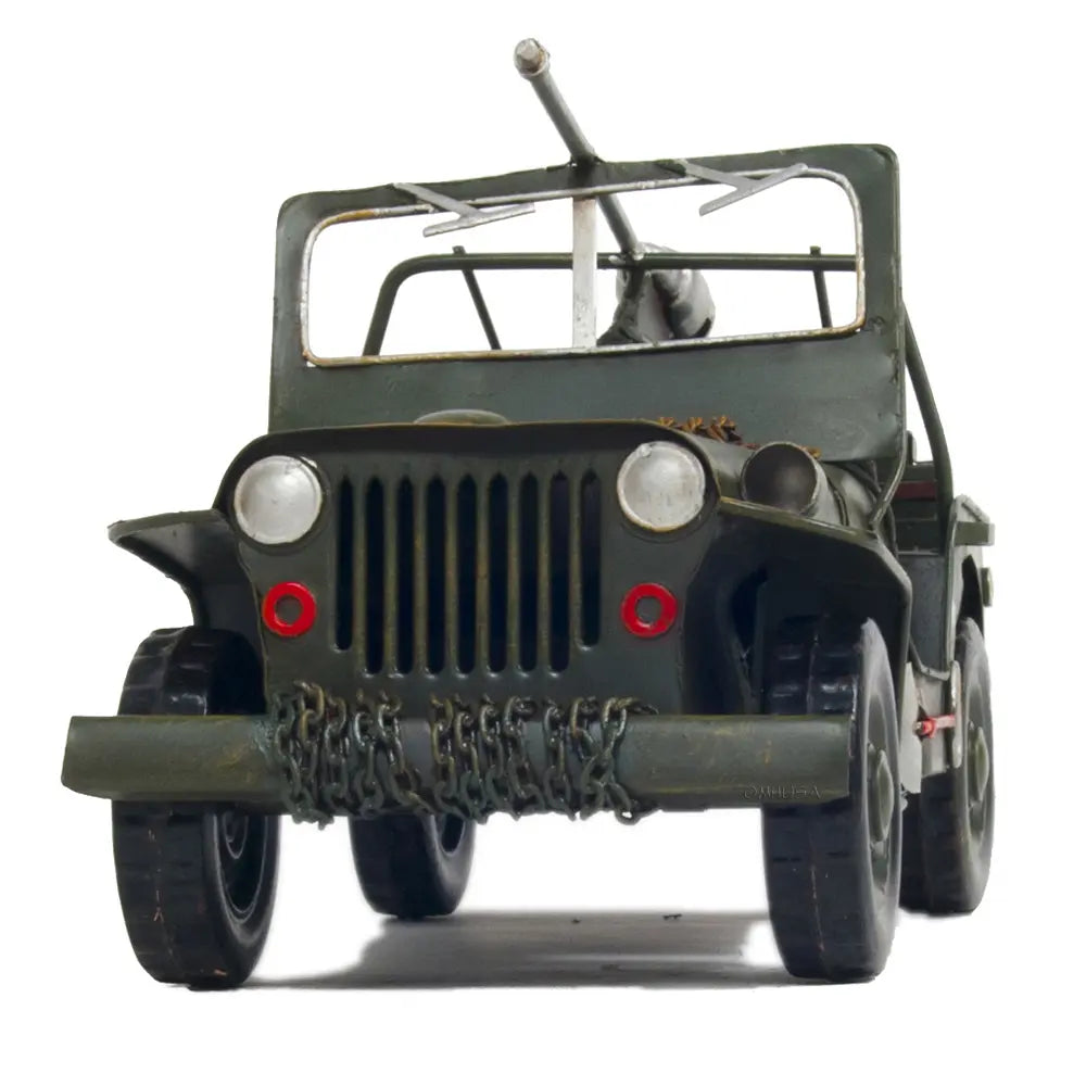 Model 1941 Willys MB Overland Jeep Green Metal Handmade