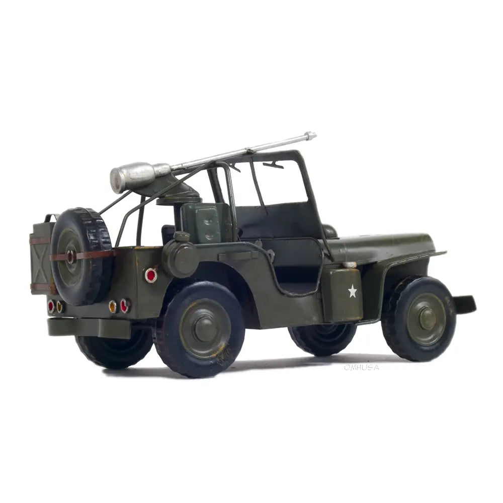 Model 1941 Willys MB Overland Jeep Green Metal Handmade