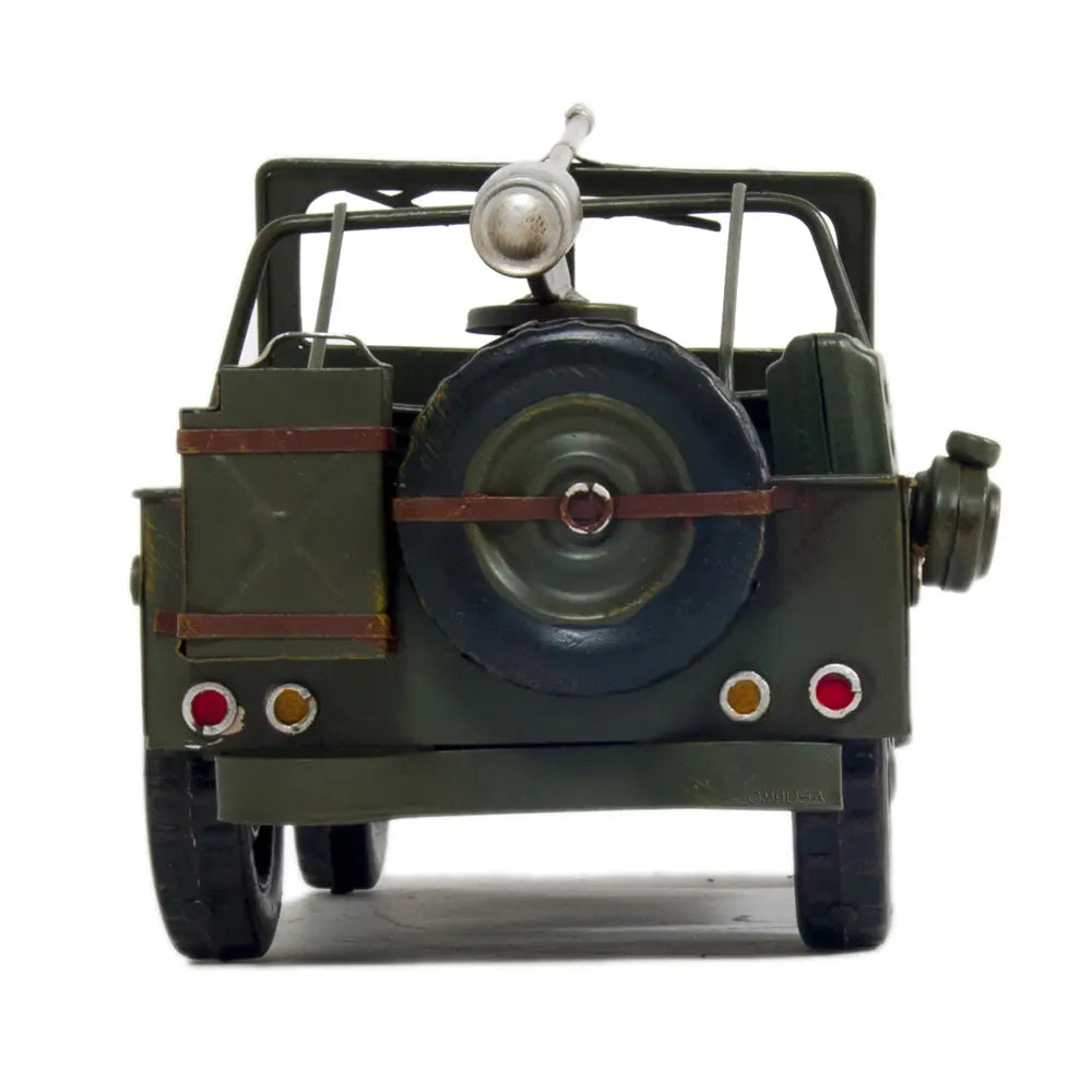 Model 1941 Willys MB Overland Jeep Green Metal Handmade