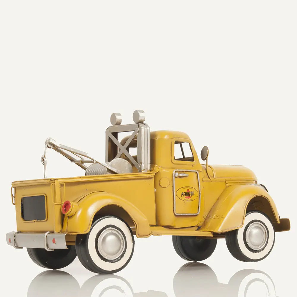 1926 Pennzoil Tow Truck Yellow Metal Handmade Model Truck