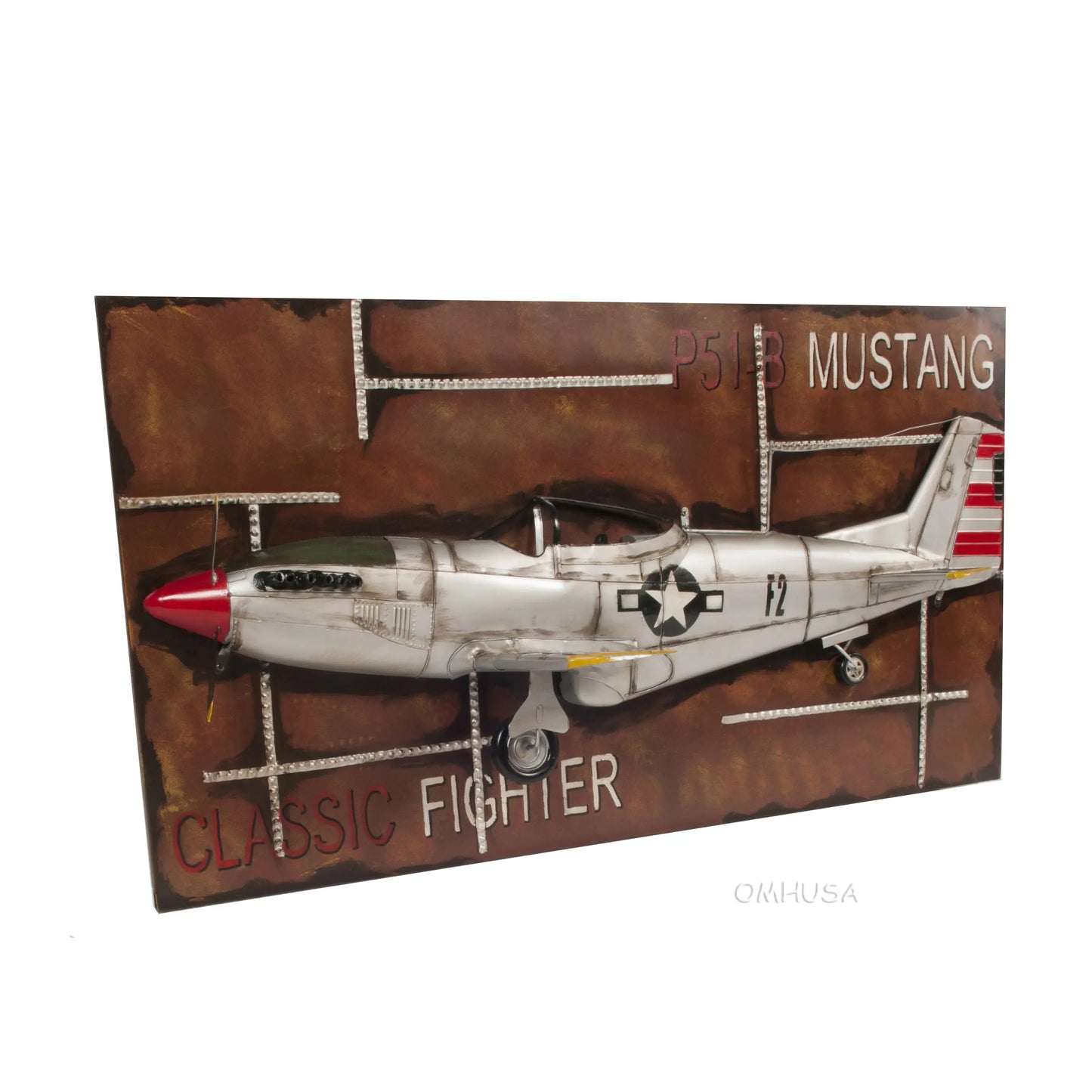 1943 Mustang P-51 Fighter 3D Model Painting Frame