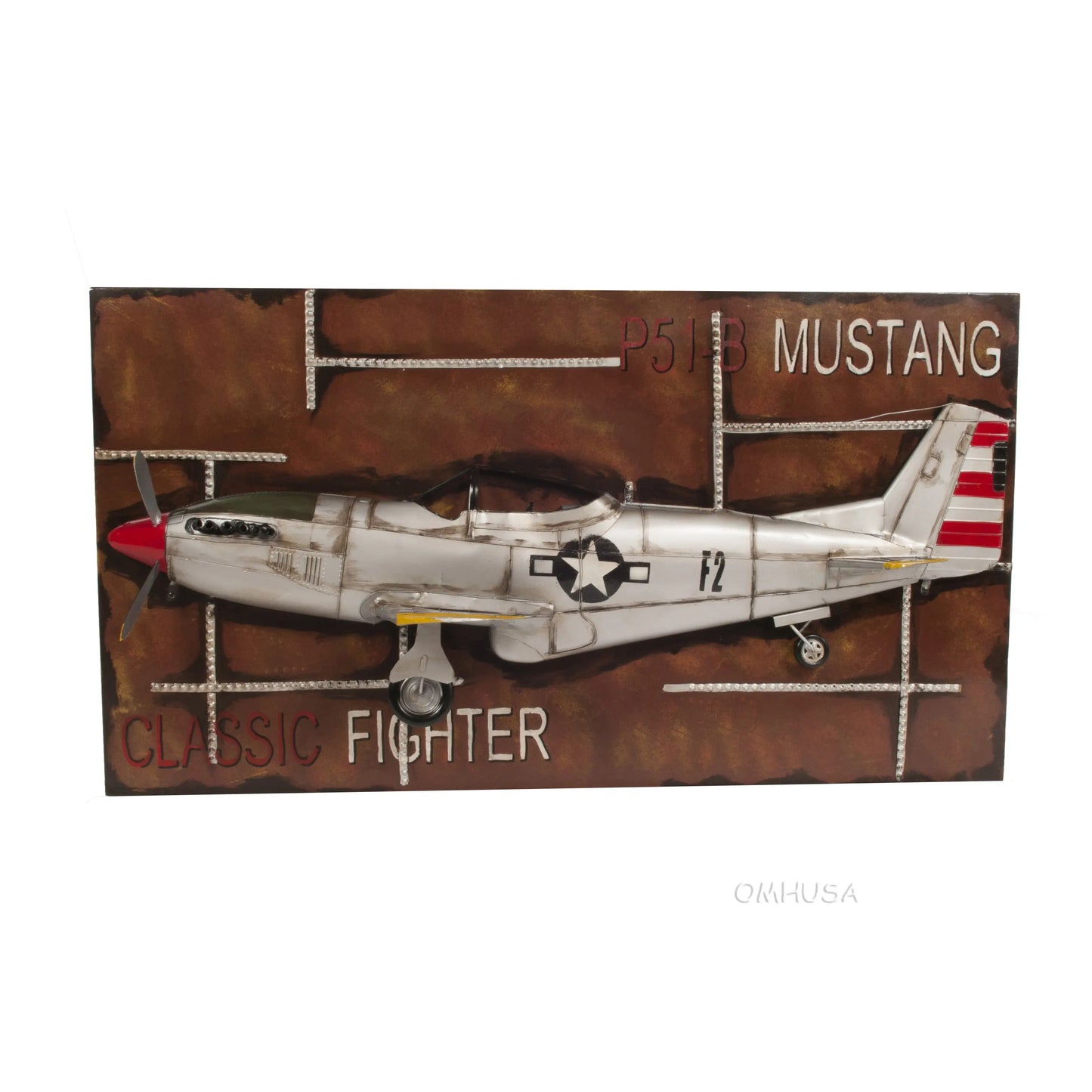 1943 Mustang P-51 Fighter 3D Model Painting Frame