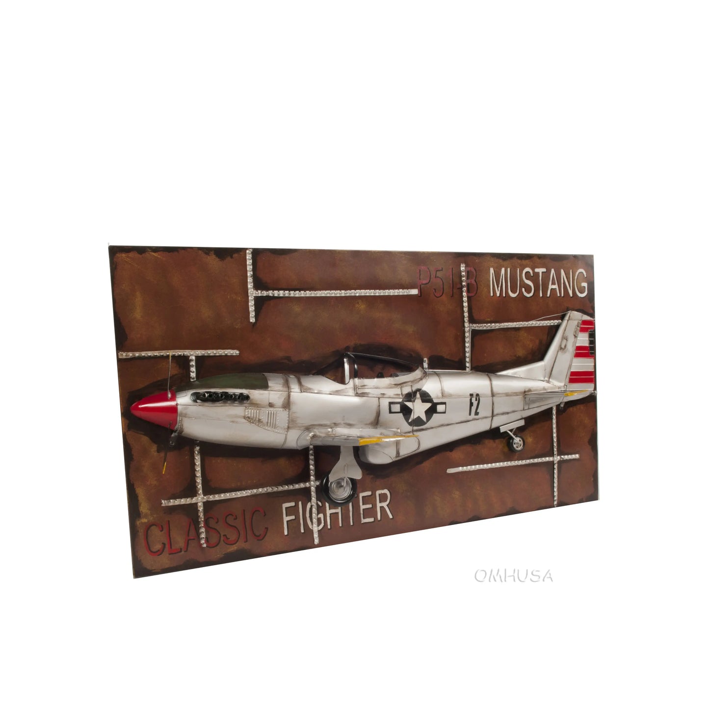 1943 Mustang P-51 Fighter 3D Model Painting Frame