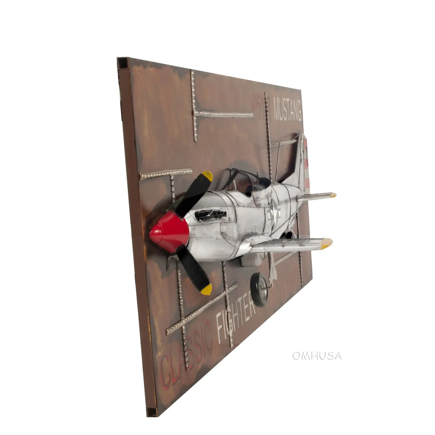 1943 Mustang P-51 Fighter 3D Model Painting Frame