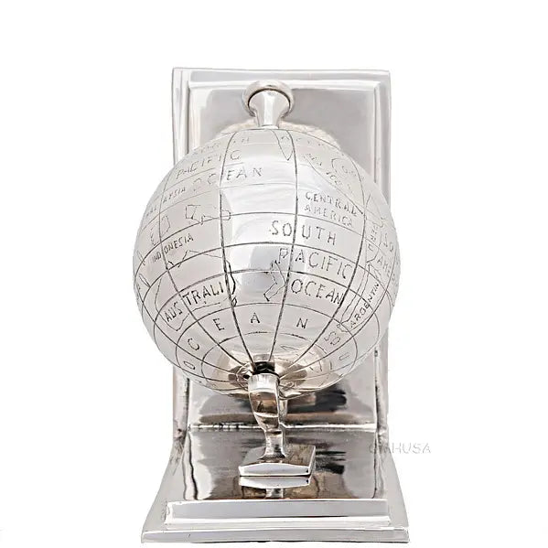 Alum World Globe Bookend Set of Two-AK009