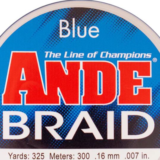 Ande Blue Braid 325 Yds 10lb-80lb Test