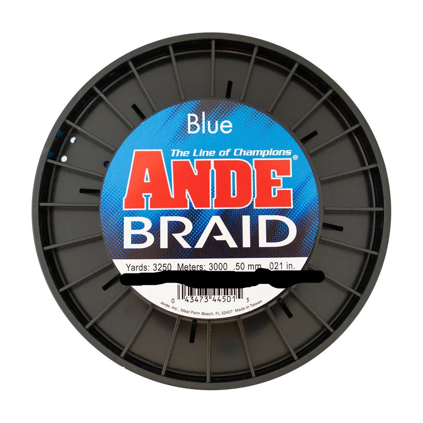 Ande Blue Braid 3250 Yds 10lb-100lb Test