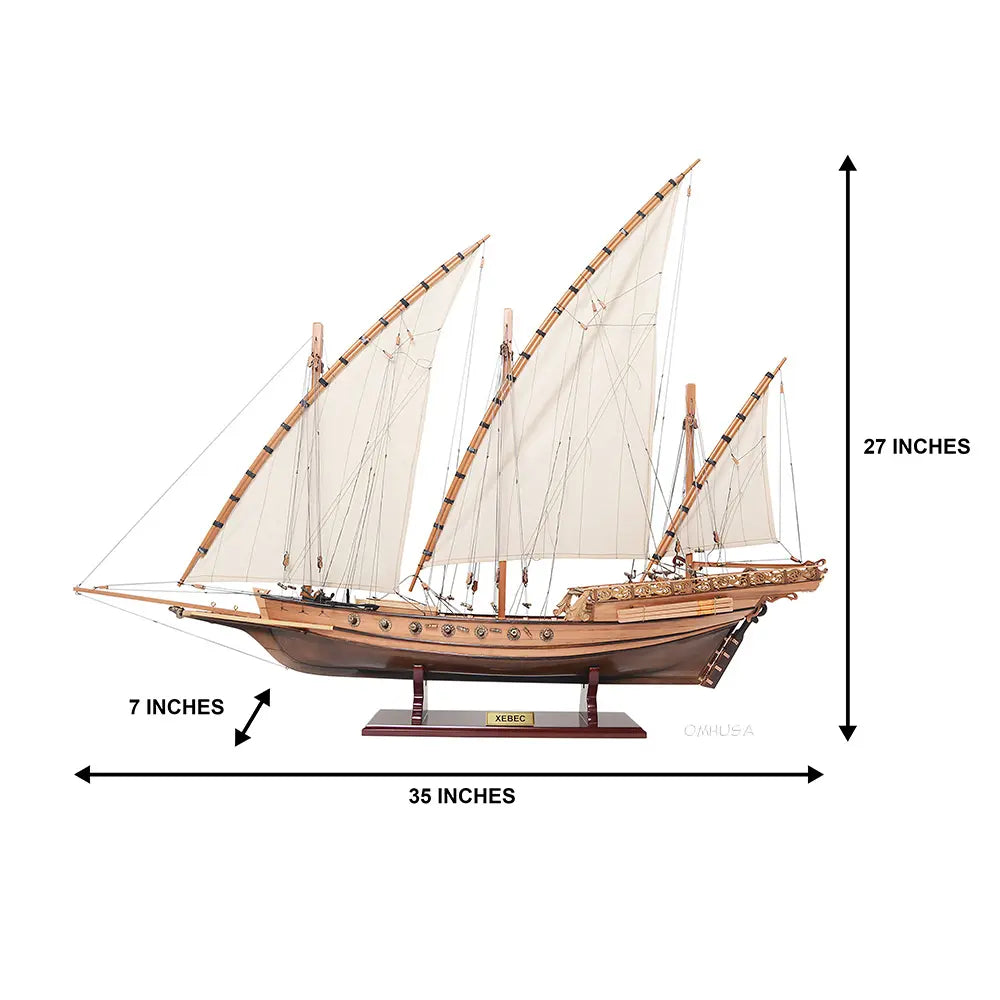 Xebec Pirate Ship Model