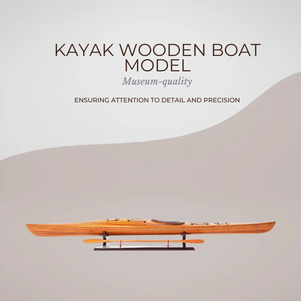 Kayak Wooden Boat Model