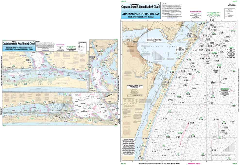 Texas Gulf Coast Sportfishing and Nautical Chart Package Great Savings on 9 Charts