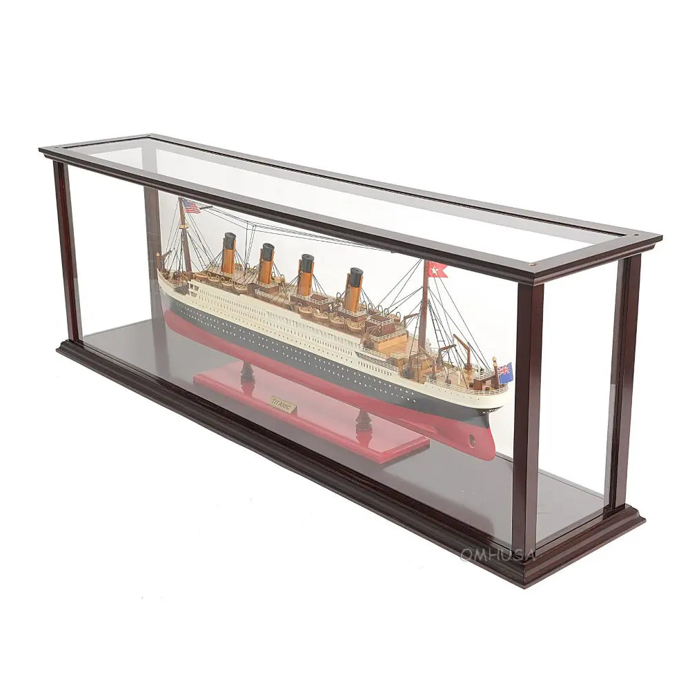 RMS Titanic Model Cruise Ship with Display Case