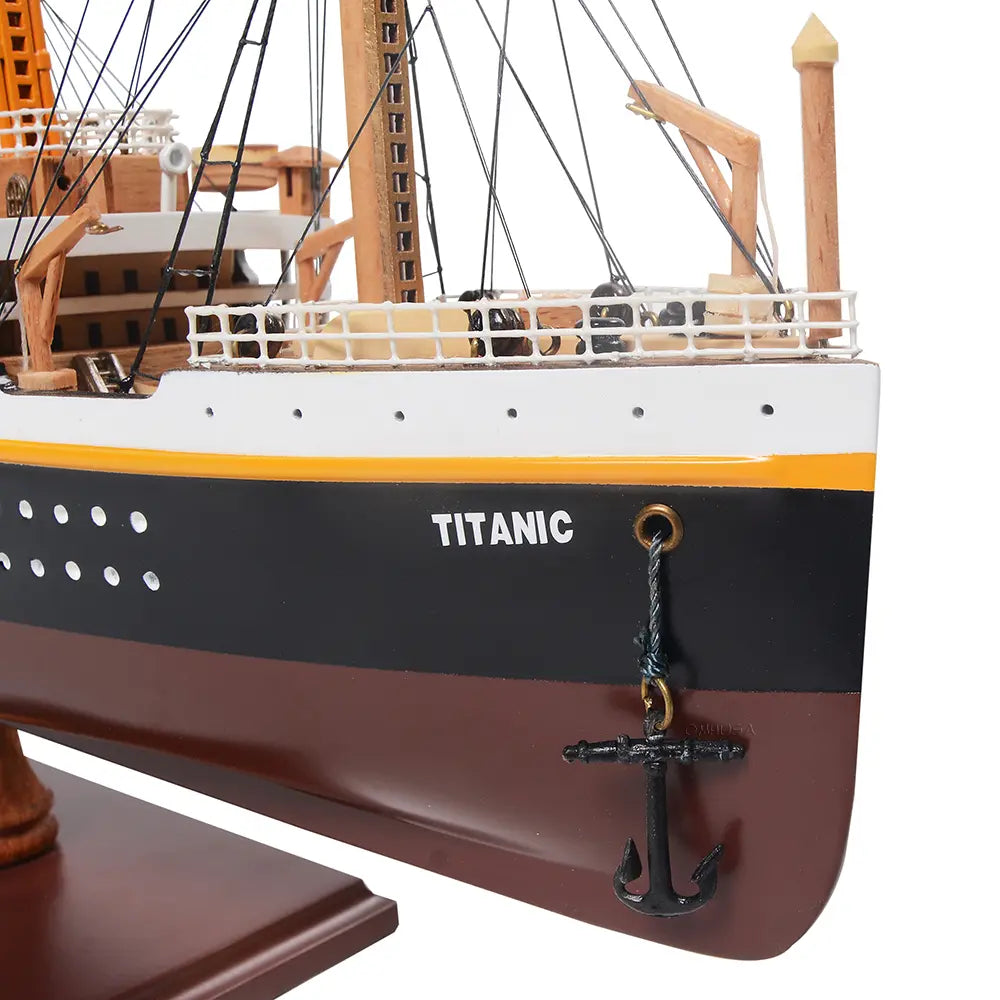 RMS Titanic Wooden Painted Model Cruise Ship