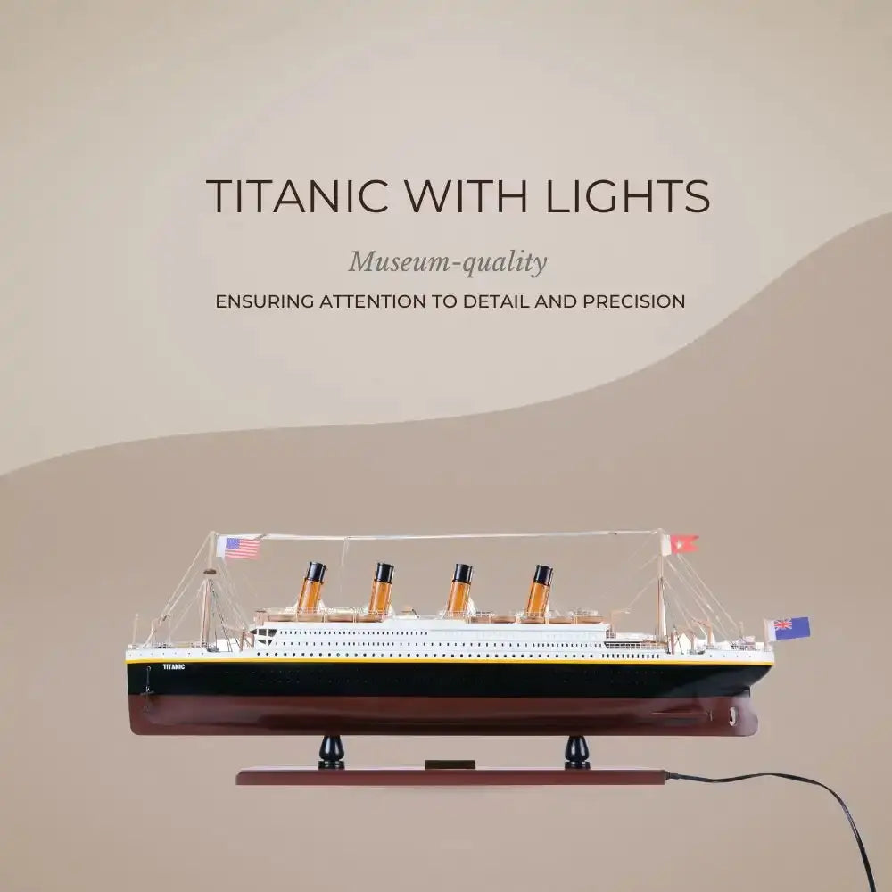 RMS Titanic Model Cruise Ship with Lights