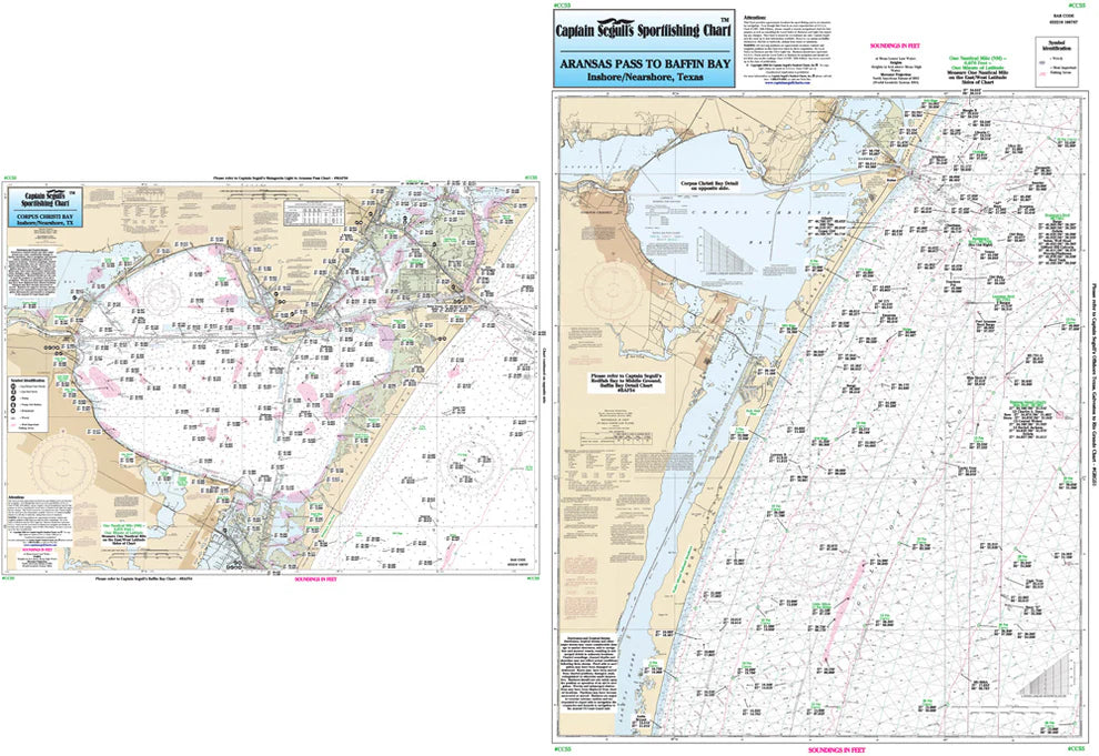 Texas Gulf Coast Sportfishing and Nautical Chart Package Great Savings on 9 Charts