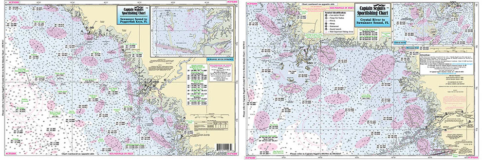 Florida Panhandle Sportfishing Nautical Chart Package- HUGE SAVINGS