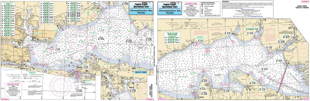 Florida Panhandle Sportfishing Nautical Chart Package- HUGE SAVINGS