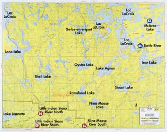 LOON LAKE, LAC LA CROIX, NINA LAKE, MOOSE LAKE