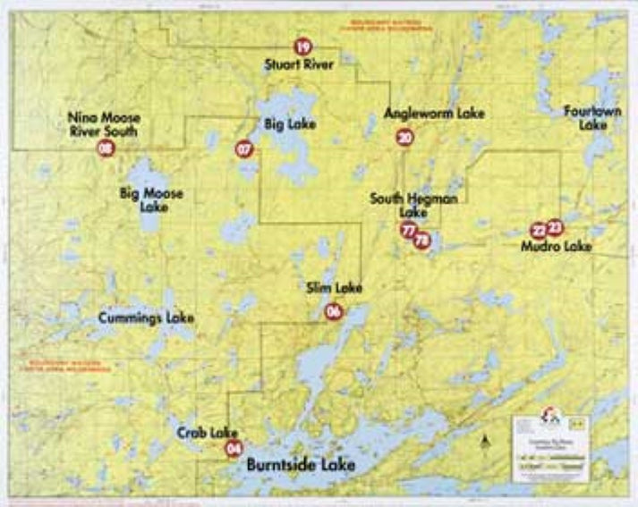 CUMMINGS LAKE, BIG MOOSE LAKE, FOURTOWN LAKE