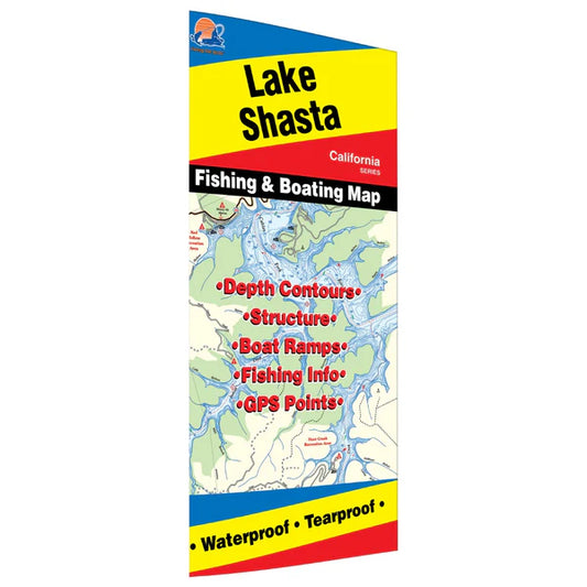 Shasta Lake Fishing Map-A142