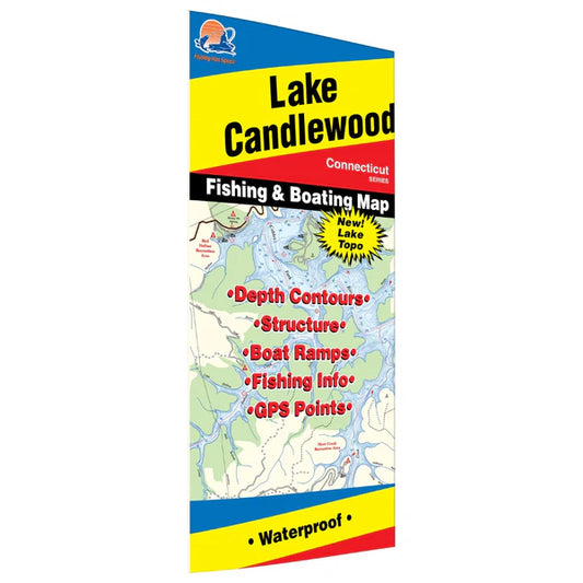 Candlewood Lake Fishing Map-A158