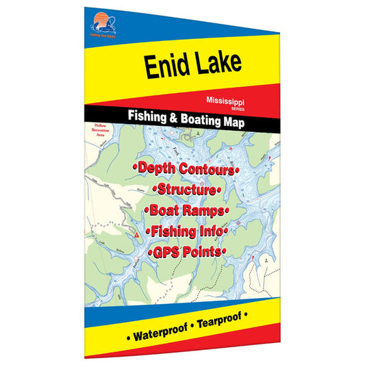 Fishing Hot Spots  Enid Lake Fishing Map-A267