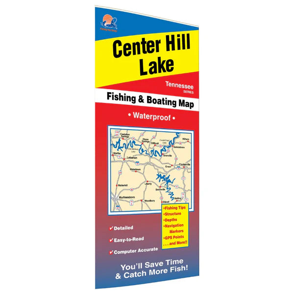 Center Hill Lake Fishing Map-A400