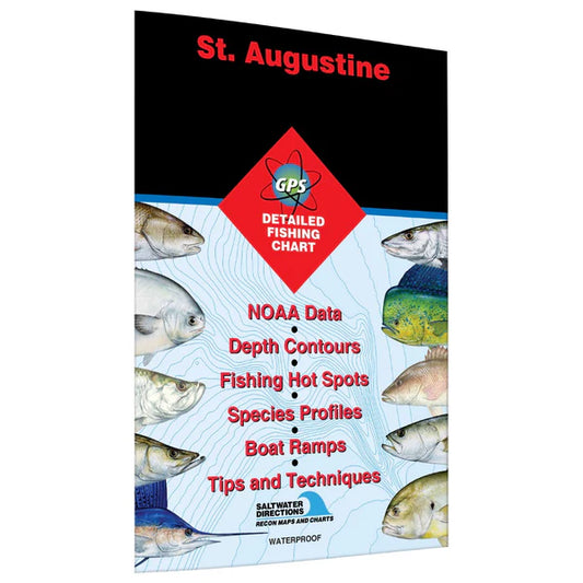 St. Augustine Palm Coast to South Ponte Vedra Beach Fishing Map-FL0122