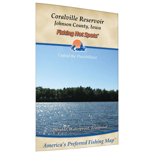 Coralville Reservoir Fishing Map-G180