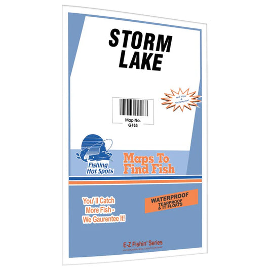 Storm Lake Fishing Map-G183