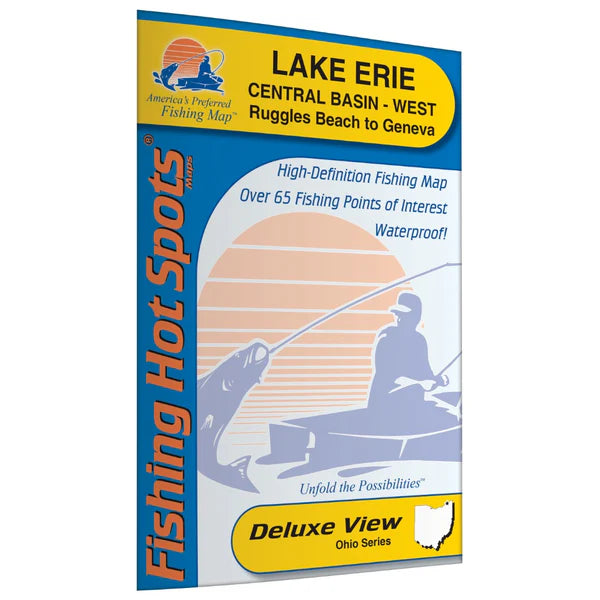 Lake Erie Fishing Map - Central Basin West (Ruggles Beach to Geneva, Ohio)-L295