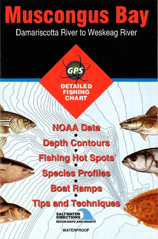 MUSCONGUS BAY FISHING MAP-ME0103