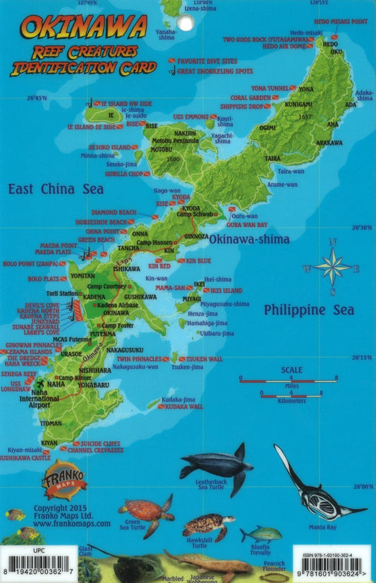 Franko's Okinawa : Japan : dive map & reef creatures identification guide